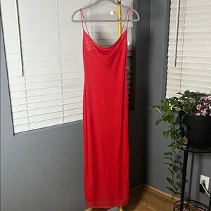 Elegant Red Maxi Dress